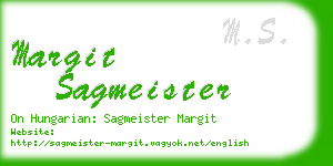 margit sagmeister business card